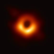 The first image of a Black Hole captured by the Event Horizon Telescope in 2019, located at the center of Galaxy M87